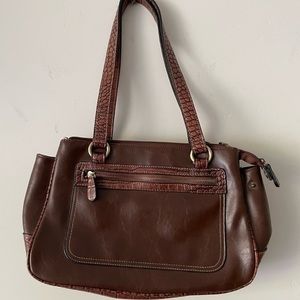 VINYL  brown leather bag